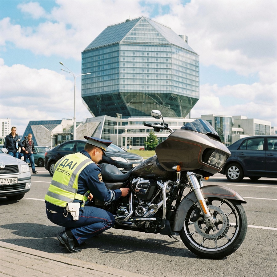 Постановка мотоцикла на учет в ГАИ Беларуси, сверка номеров